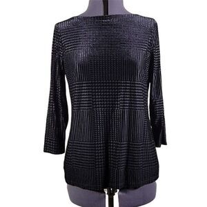 Charter Club Textured Velvet Top Sz M